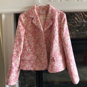 A Pink Floral Blazer